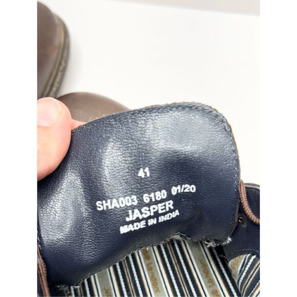 Base London Men’s Shoes Brown Leather Size 8 Lace Up Round Toe Casual - Picture 9 of 12